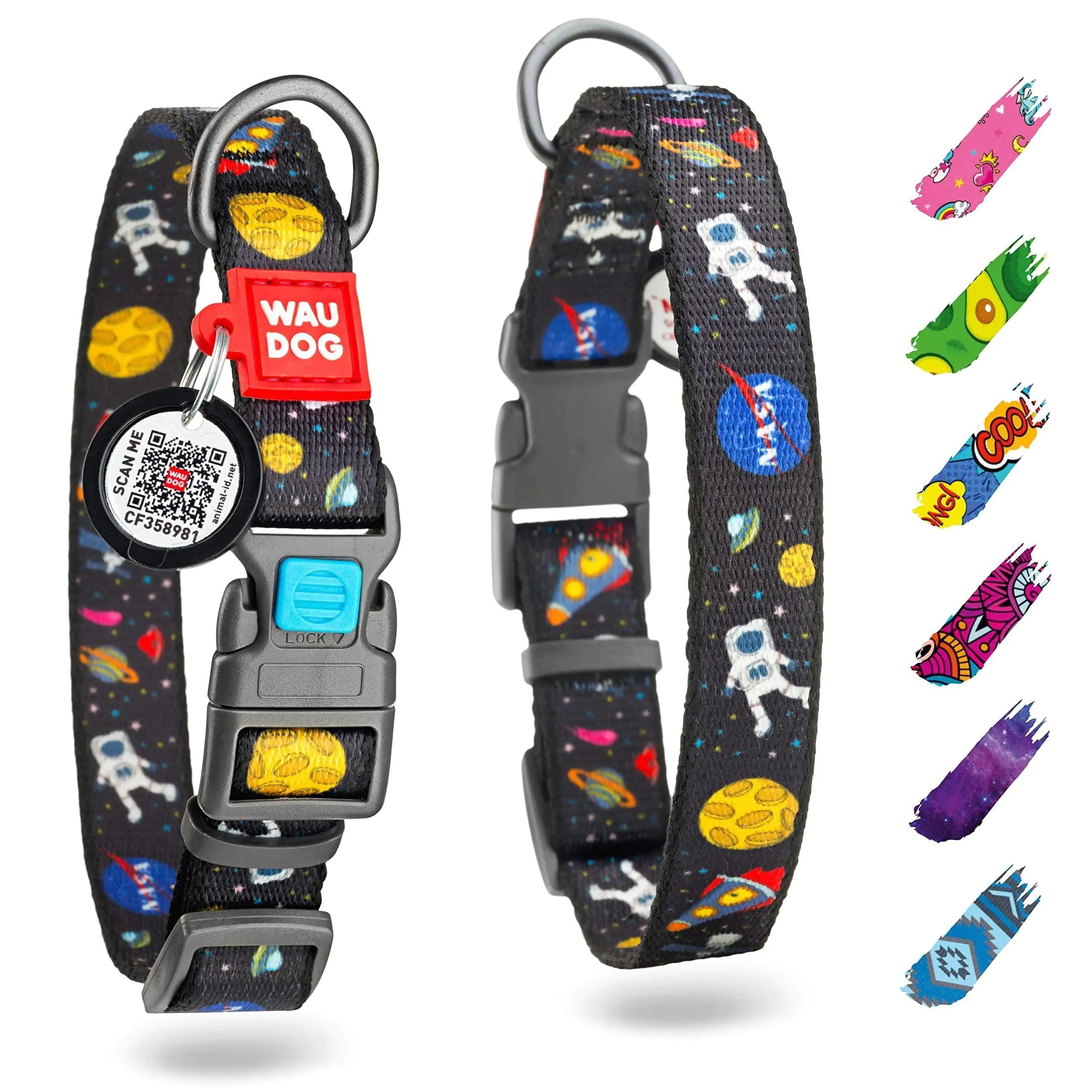 NASA Nylon Dog Collar – Launch Your Pup’s Style Into Orbit! 🚀