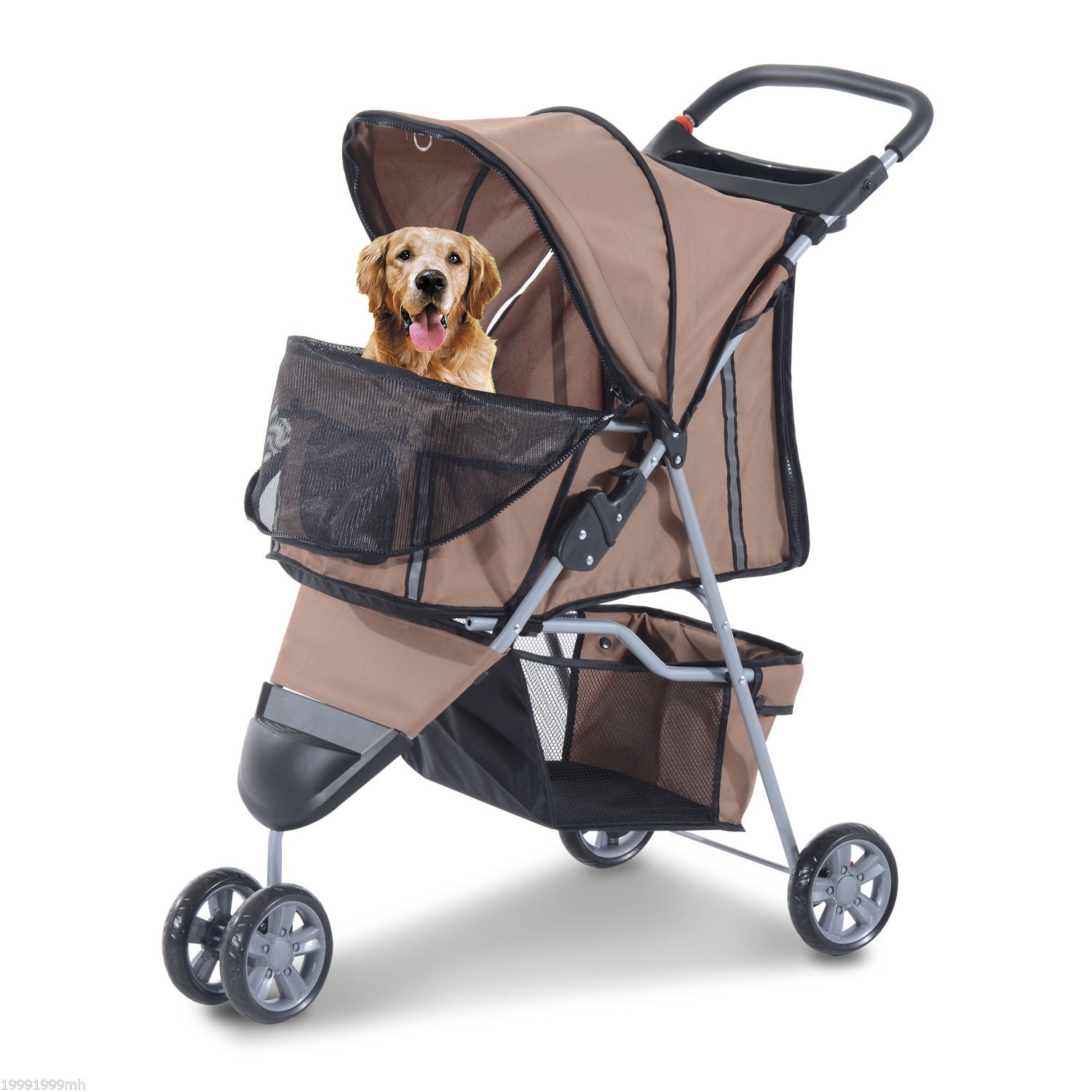 PawHut 3-Wheel Folding Pet Stroller – Roll Out in Style!