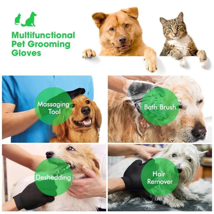 Turn Grooming into a Love Fest with the Pet Grooming Glove – Where Fur Meets Fun!