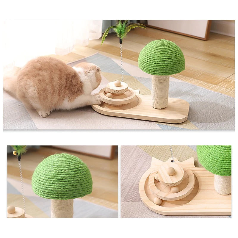 Pet Tree Scratching Post with Toy – The Ultimate Playground for Your Furry Friend!