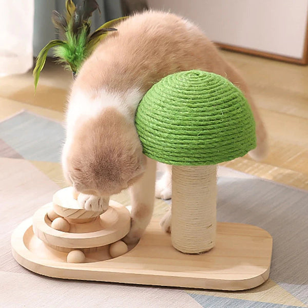 Pet Tree Scratching Post with Toy – The Ultimate Playground for Your Furry Friend!