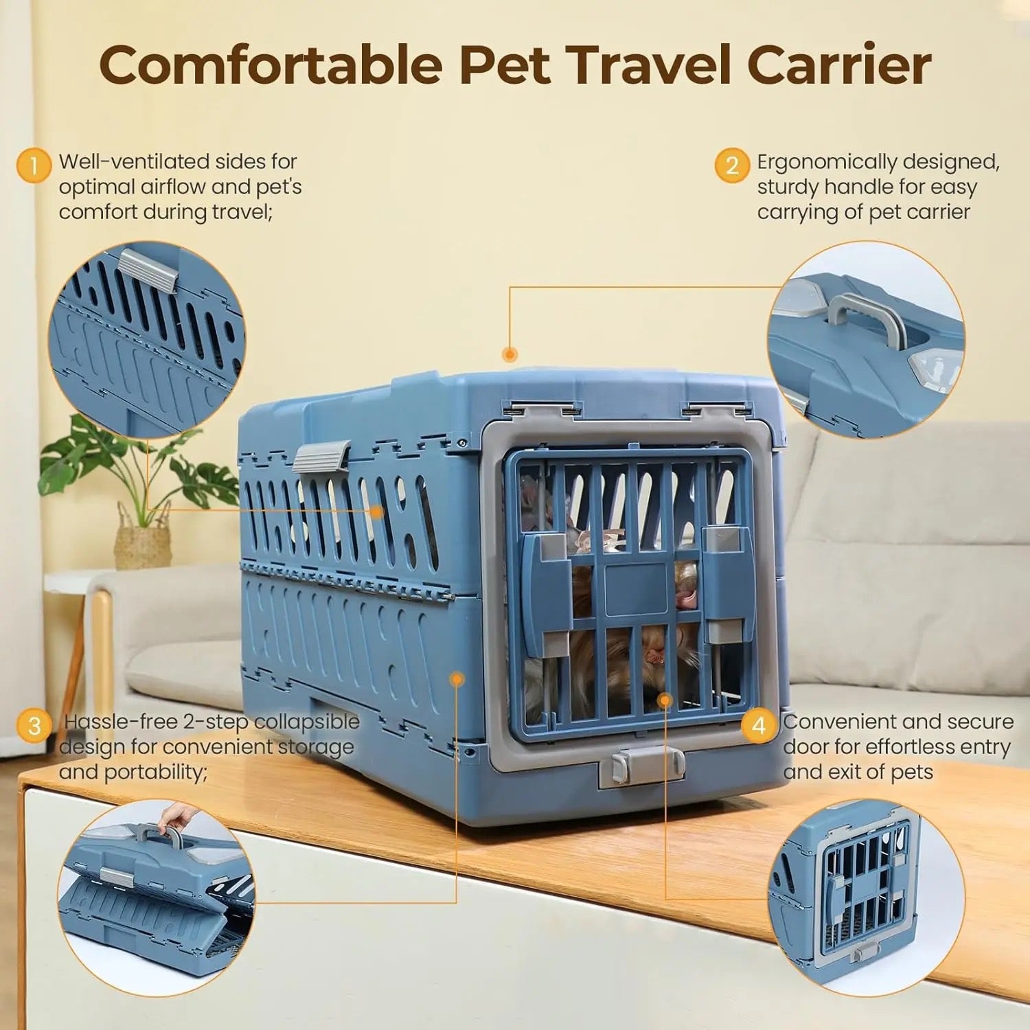 IATA-Approved Collapsible Pet Carrier