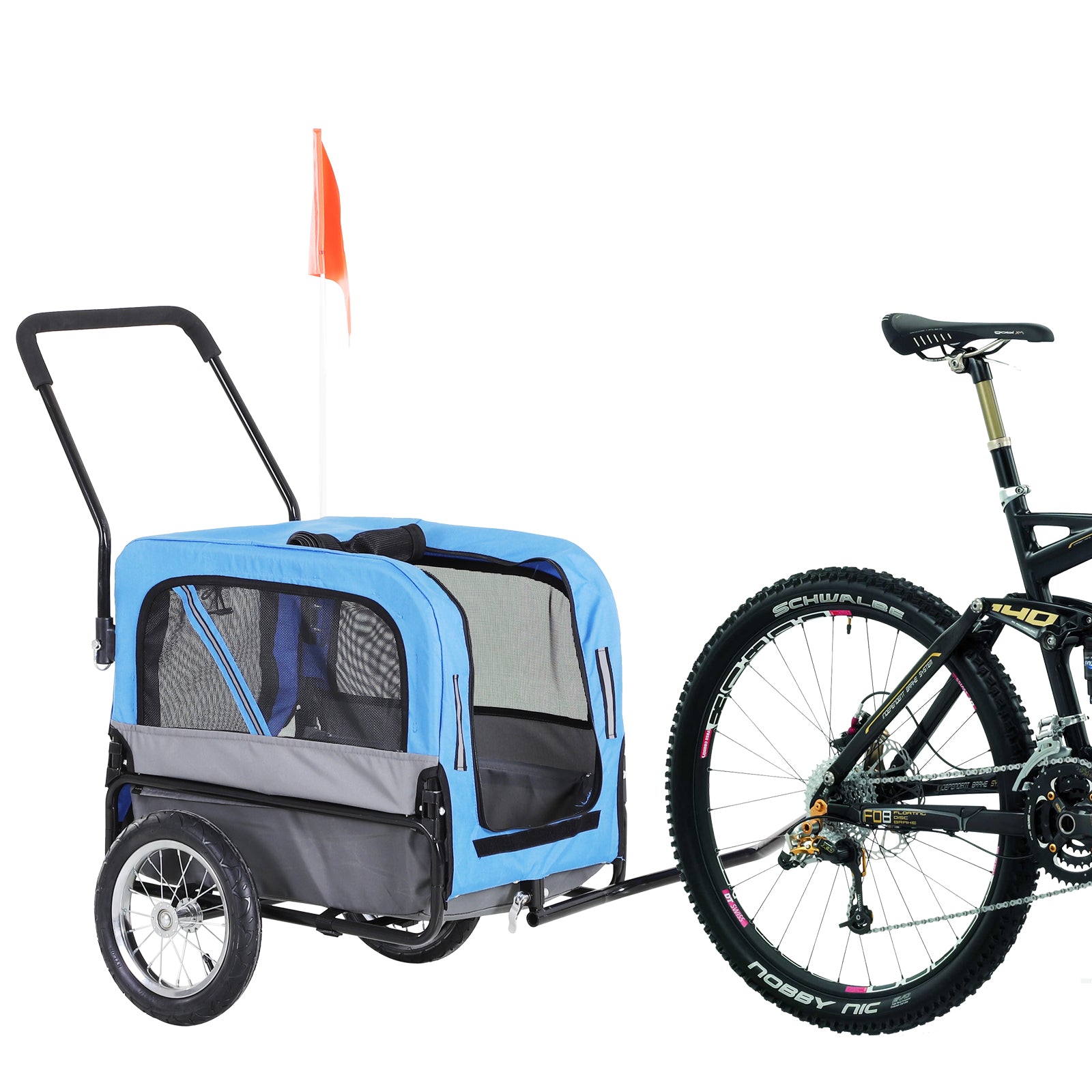 PawHut 2-in-1 Dog Bicycle Trailer Stroller – For Pets Who Roll in Style!