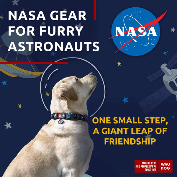 NASA Nylon Dog Collar – Launch Your Pup’s Style Into Orbit! 🚀