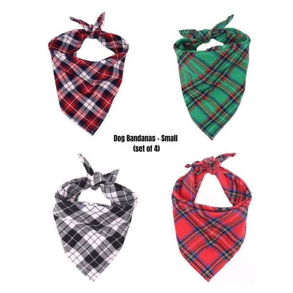 Plaid Perfection: Stylish Bandanas for Small Dogs 🐾✨