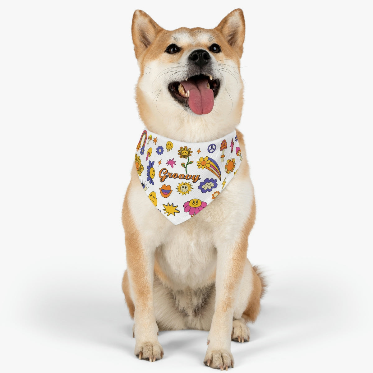 Groovy Pet Bandana Collar – Unleash the Funk & Let Your Pet Rock the Vibes!