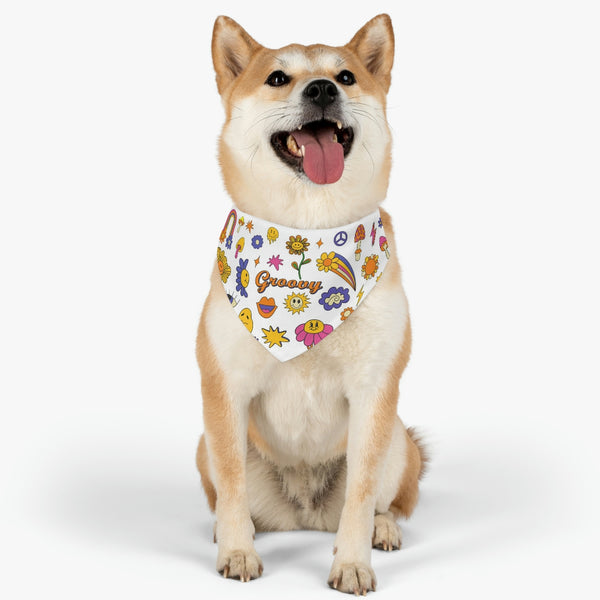 Groovy Pet Bandana Collar – Unleash the Funk &amp; Let Your Pet Rock the Vibes!