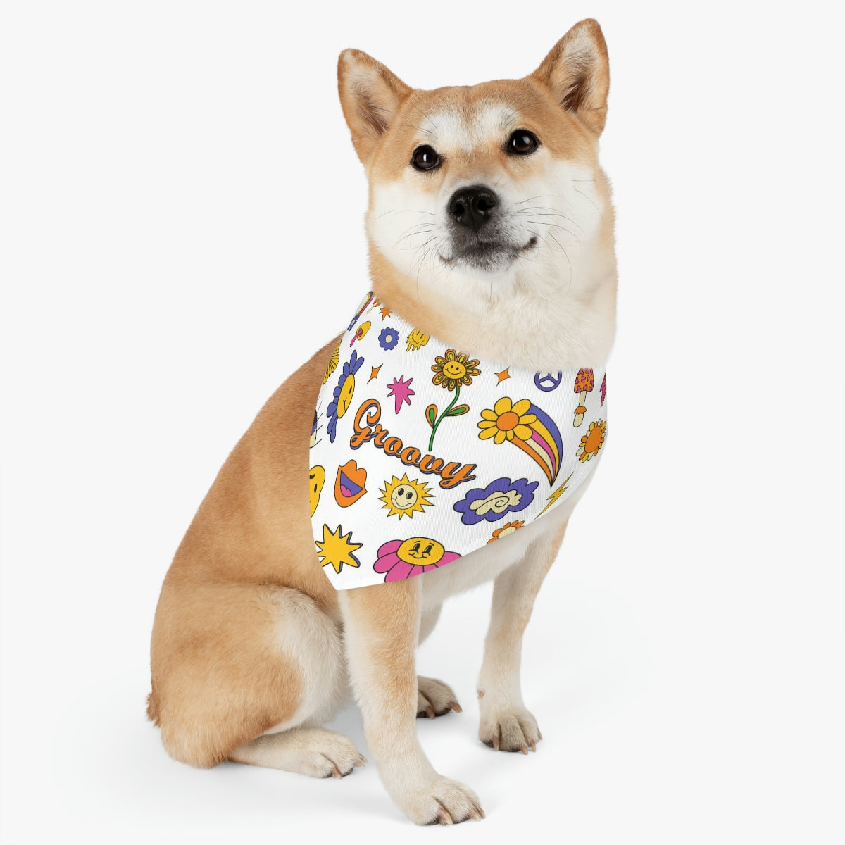 Groovy Pet Bandana Collar – Unleash the Funk & Let Your Pet Rock the Vibes!