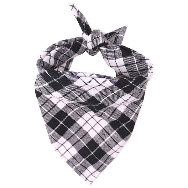 Plaid Perfection: Stylish Bandanas for Small Dogs 🐾✨