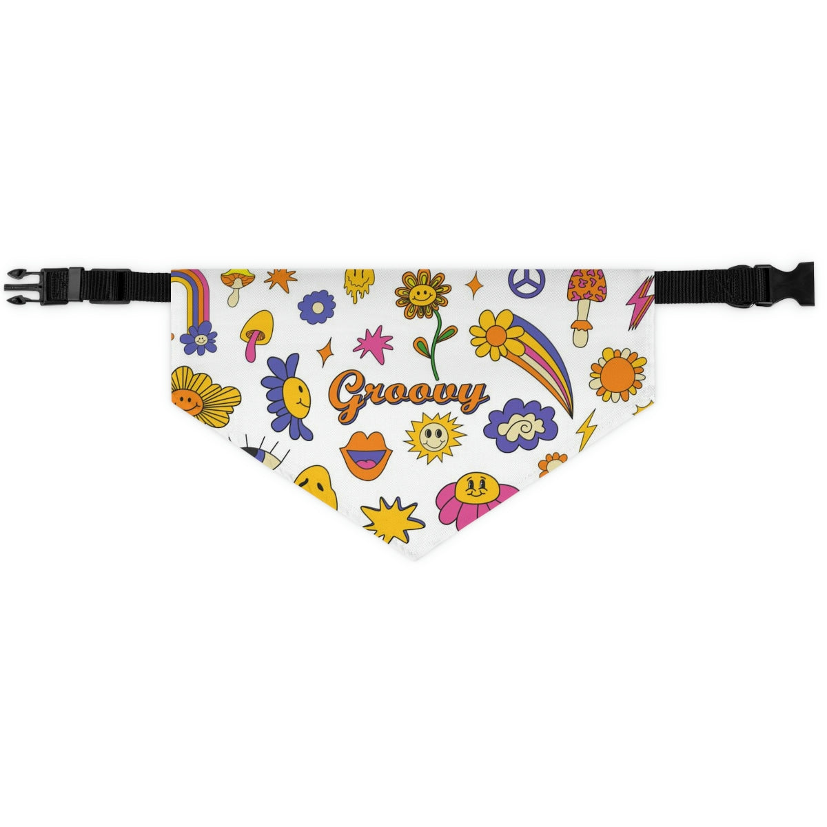 Groovy Pet Bandana Collar – Unleash the Funk & Let Your Pet Rock the Vibes!