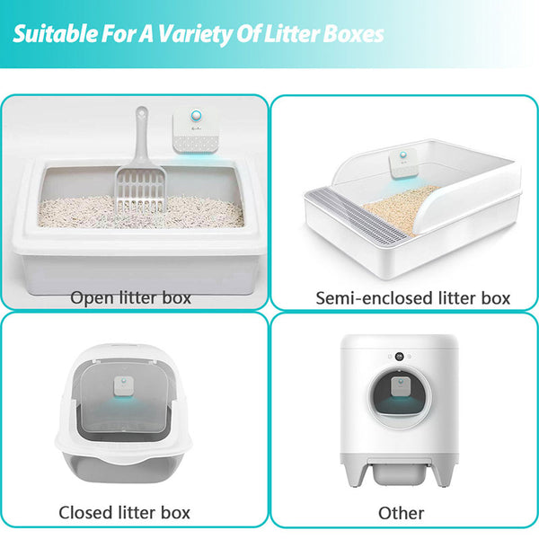 Smart Cat Litter Box Deodorizer &amp; Sterilizer: Keep Your Litter Box Fresh 24/7! 🐾✨