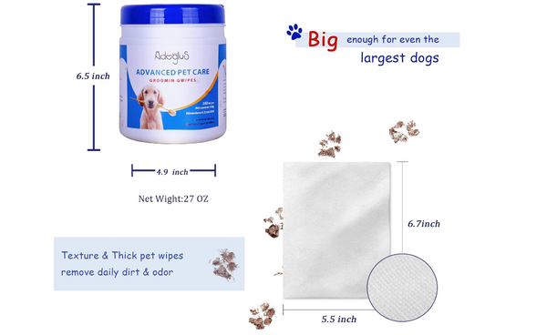 AdogluS All-Purpose Pet Wipes – From Head to Tush, We've Got Your Pet Covered! 🐾