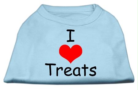 I Love Treats Screen Print Shirt (Baby Blue) – For the Treat-Lovin' Pup with Style!