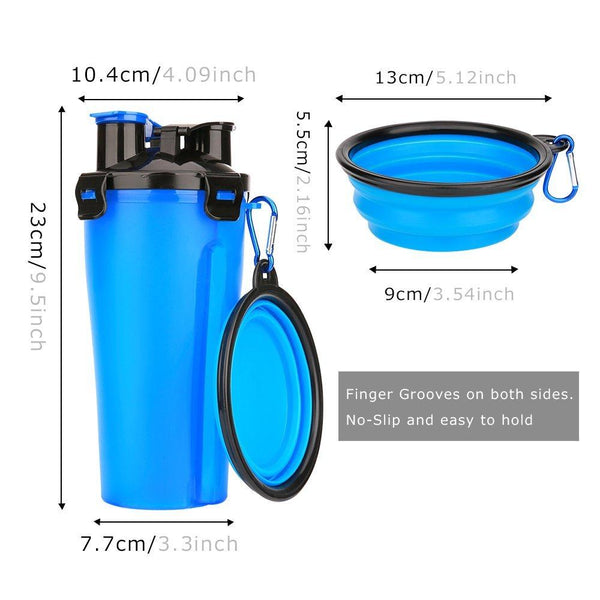 Yap & Paw 2-in-1 Water Bottle & Snack Set